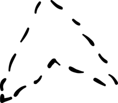 Navigation Arrow With Broken Line Outline Svg Vector, Free Vectors File